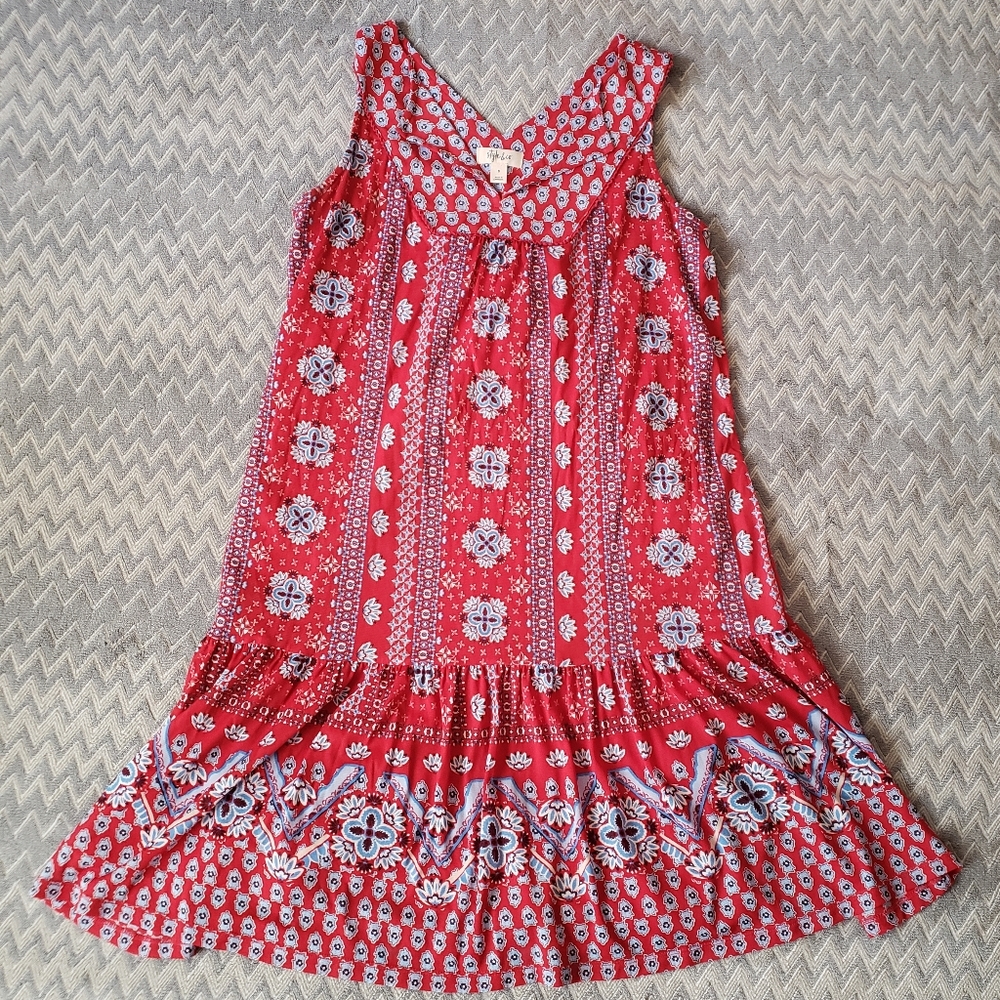 ⏰️LAST CHANCE⏰️Style & Co red and blue floral dress